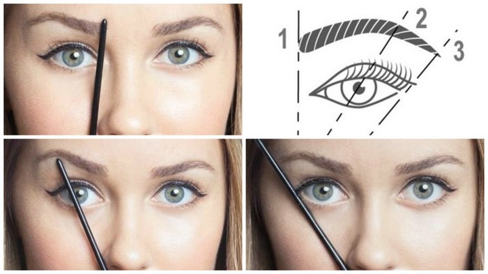 The three foundation points of attractive eyebrows are built according to a simple and well-known rule. Where